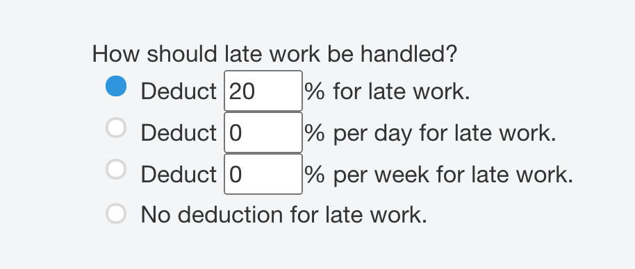 Image of late work options, found in Choose Lessons