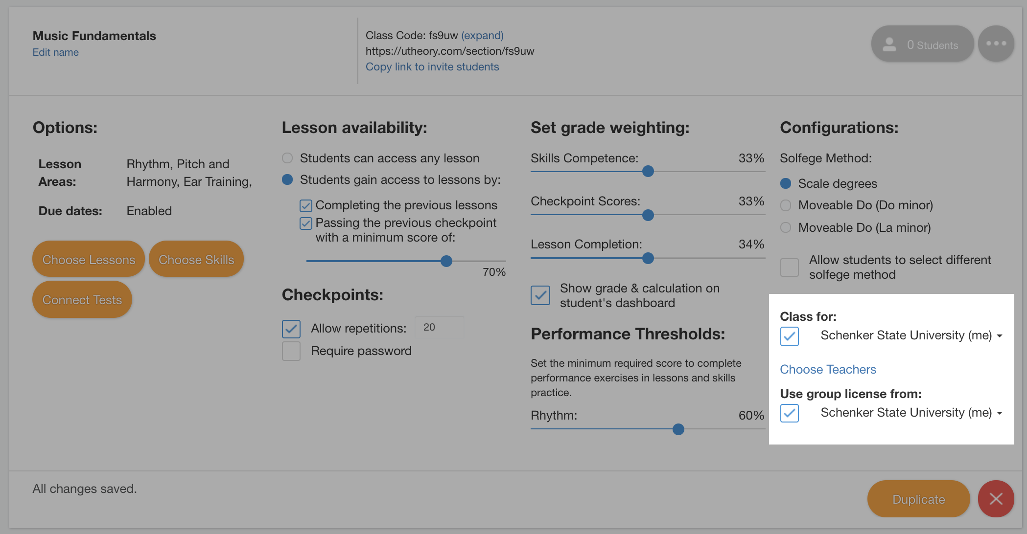 group license configurations