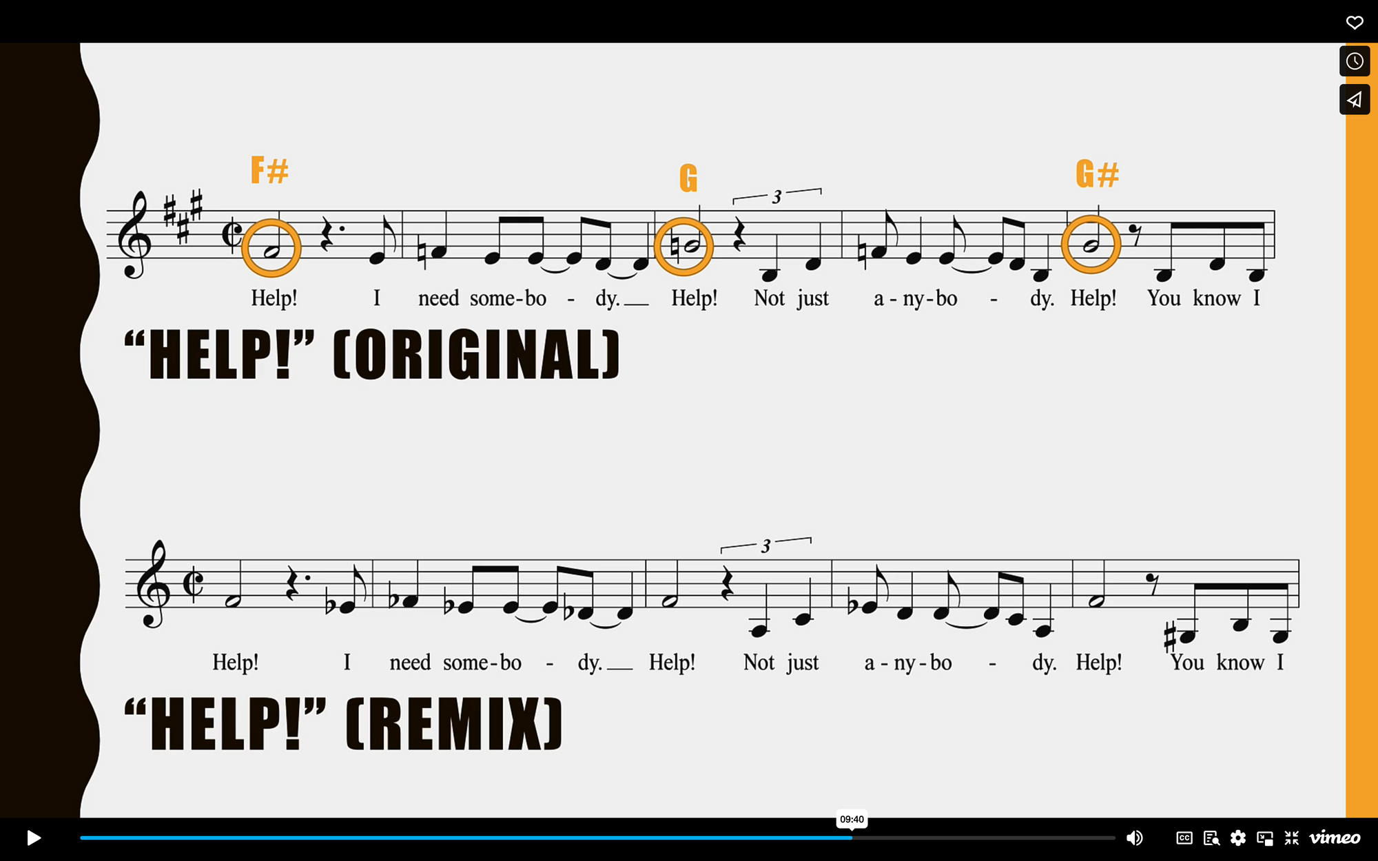 Image of music analysis of "Help!" by the Beatles in "Algorhythmic Remixes" by Christine Boone, Volume 9.2, March 2023