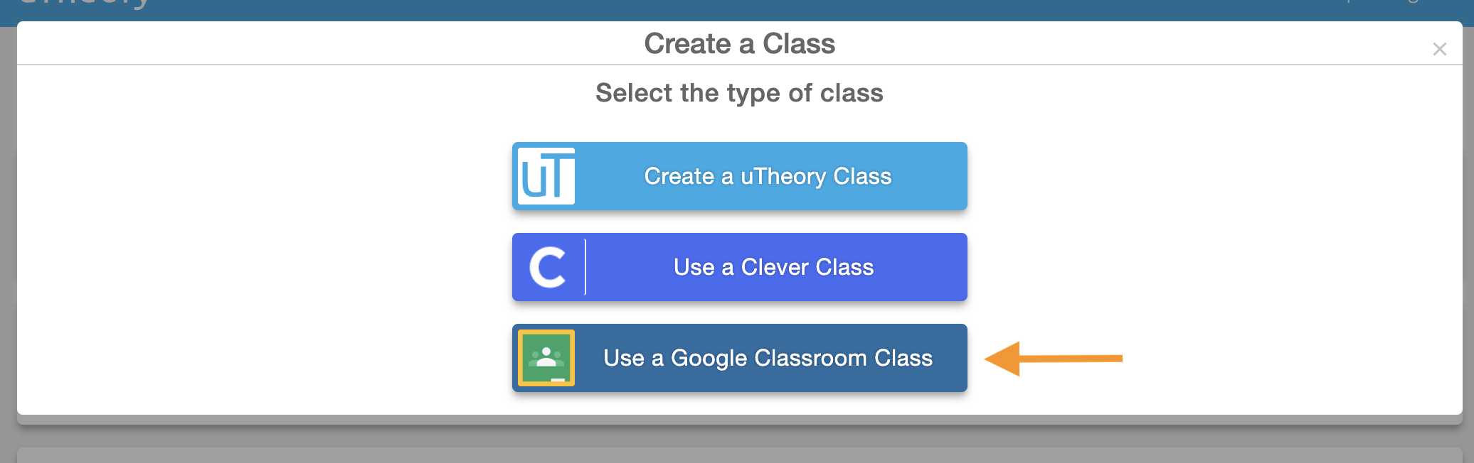 Connect an existing Google class to uTheory